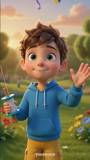 Flying Kite Adventure for Kids 🪁 | Fun Cartoon Animation | Kids Learning Video