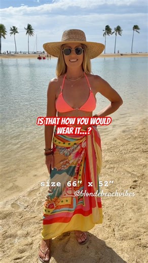 Super easy sarong DIY beach dress ! Would you wear it like that? YES or NO ? #diyfashion #sarong