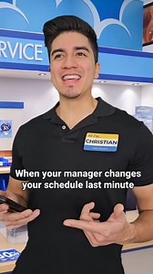 They won't even let you know they changed your schedule 😅 #retailproblems #managersbelike | Christian Maldonado