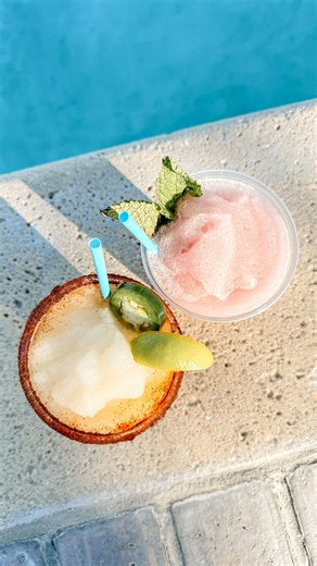 7.1K views · 108 reactions | Mango Popperita or Blackberry Lavender Margarita by the pool? These frozen favorites at the Beach Club Bar are the perfect pair for your Sea Island spring break.☀️ | Sea Island | Facebook