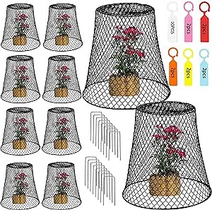Garden Cloches for Plants, Sapbontchi Chicken Wire Plant Covers Plant Protectors from Animals Plant Protector Metal Plant Cages to Keep Rabbits Out Bunnies Chicken Squirrels Bird Out