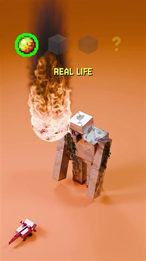 Minecraft mobs vs real life satisfying 3D simulation animation | feat. Golem, Enderman, Creeper