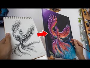 Turning a Sketch into Oil Painting / The Rise of the Phoenix