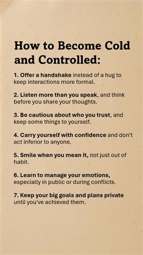 How to Become Cold and Controlled | Wish I had known this before