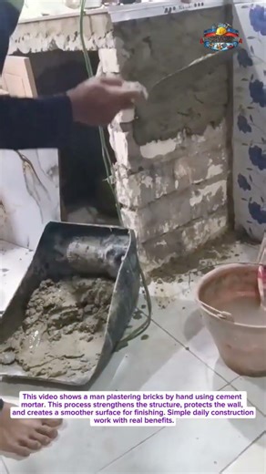 Satisfying Brick Plastering Process | Simple Work, Solid Results