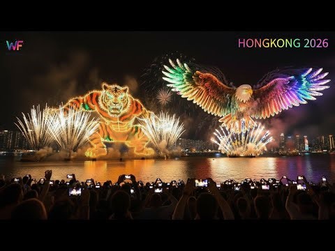 Hong Kong Victoria Harbour 2026 (4K) | Ultimate LED + Fireworks + Laser Festival | AI Cinematic