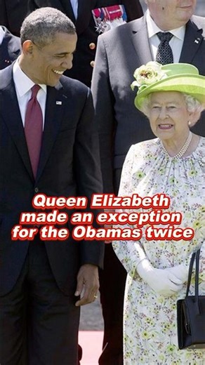 Queen Elizabeth made an exception for the Obamas twice #queenelizabeth #obama #fyp #royal