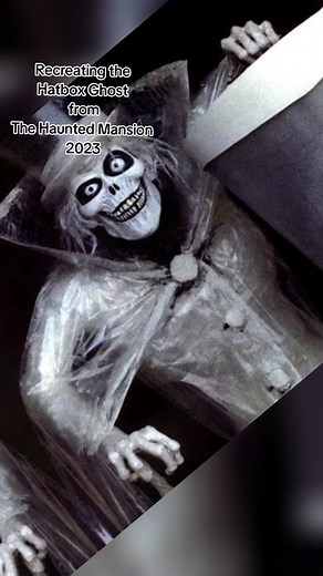 Finally got to take some pictures of my husband wearing the Hatbox Ghost costume that I made him for Halloween. I sculpted, molded, cast, and painted two masks. I also built the hatbox. #sfxartist #maskmaking #cosplay #Halloween #hatboxghost #hauntedmansion