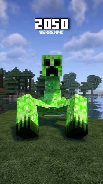 Minecraft 2050 vs 2024 #Minecraft #minecraftrealistic #minecraftmeme