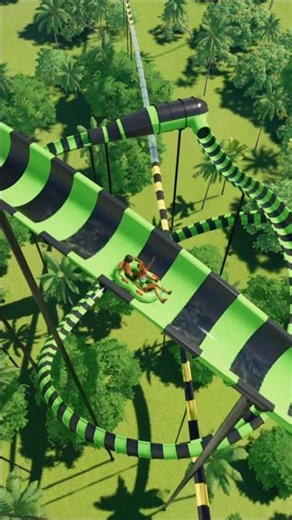 The Anaconda Water Slide - Planet Coaster 2 #waterslide #waterpark #planetcoaster2