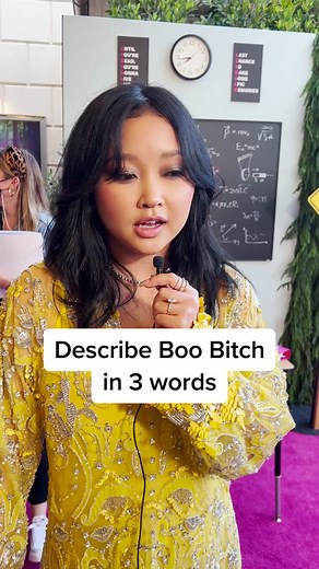 The cast of Boo, b!tch describe the show in 3 words! 👻👻👻