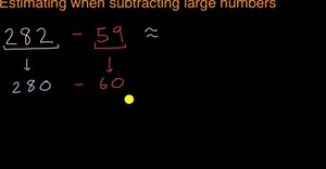 Estimating when subtracting large numbers