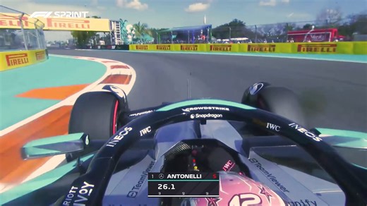 What a lap! 💨 Jump on board with Kimi Antonelli as he sets the fastest time in SQ3 in Miami 👏 | F1