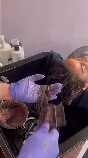 Auburn highlights on black hair/ hair color