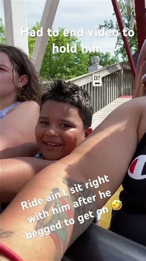 When he got on the sea dragon at waldameer park for the first time which he begged to get on lol