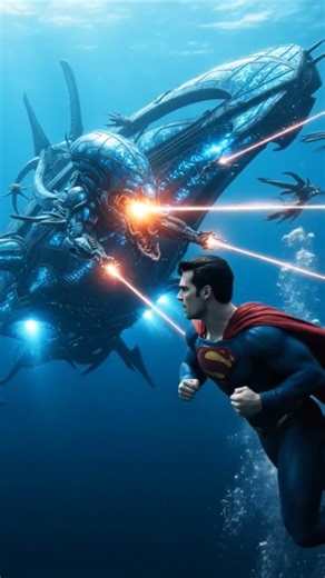 SUPER man fight with Alien ###