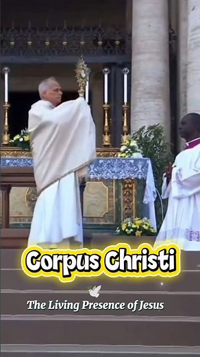 Pope Leo XIV Carries the Blessed Sacrament | Corpus Domini – The Living Presence of Christ #shorts