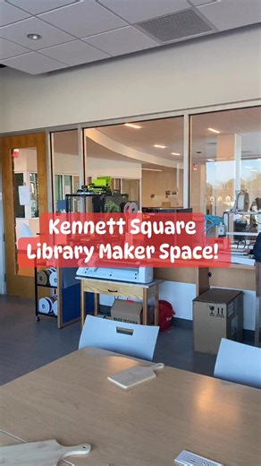 This is the Kennett Library “Maker Space”! It’s such 𝑩𝑬𝑨𝑼𝑻𝑰𝑭𝑼𝑳 in its own right as a space, but it’s filled with amazing equipment that you can USE!!! Libraries are AMAZING!! "A library is a house of hope." – Doug Wilhelm. | Kathi Rendall