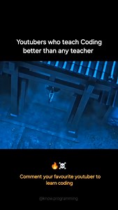 Top youtubers who teach Coding better than any teachers Comment your favorite youtuber to learn coding Follow @know.programming for more content If you want more details then join my telegram channel for all valuable information link in bio 📌 . . tags: #youtubers #skills #programming #programmer#code #codingisfun#tech #softwaredeveloper #webdevelopment #coding #programming #computerscience #codingskills #learntocode #conputerscience | Know Programming