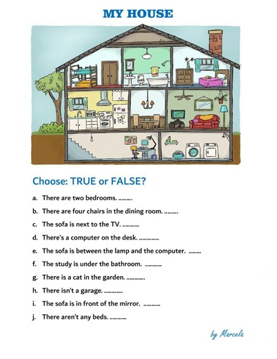 My house online exercise for 1st year