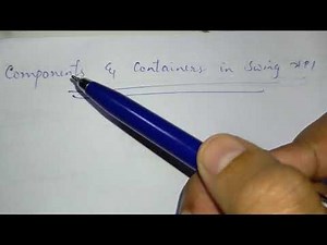 Swing - Component and container classes #java