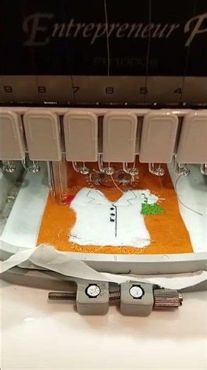 More Christmas embroidery on a PR1000E Scientist at work