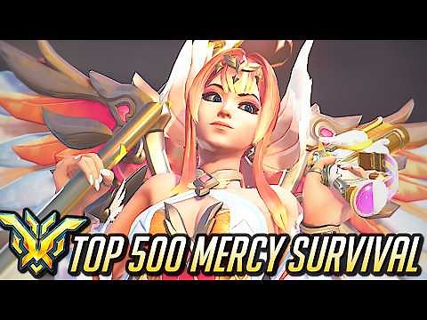 Crazy Mercy Survival in Top 500! ⭐️ Grandmaster Mercy - Overwatch
