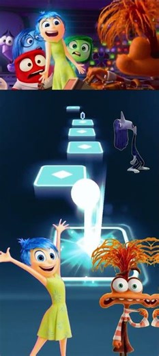 Inside Out 2: Disgust Coffin Dance 🪩 Tiles Hop EDM Rush #coffindance #insideout #shorts #tileshop