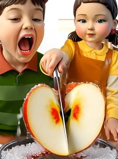 Satisfying Transparent Candy Apple ASMR 🍎 Pure Crunch & Relaxing Eating Sounds #asmr #ai #mukbang #eating #cute #cutebaby #foryoupage #fyp #shorts #satisfying #