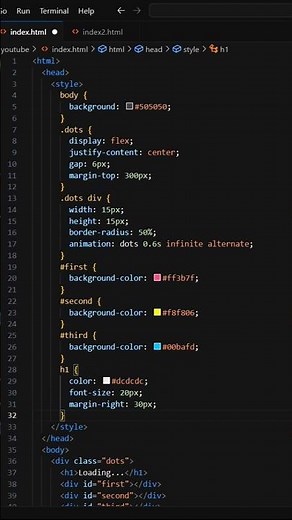 Loading Icon with Html and Css🔥 #shorts