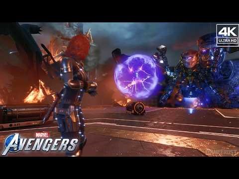 Marvel’s Avengers– Black Widow vs MODOK Final Boss Fight 🔥 Epic Ending Battle (4K)