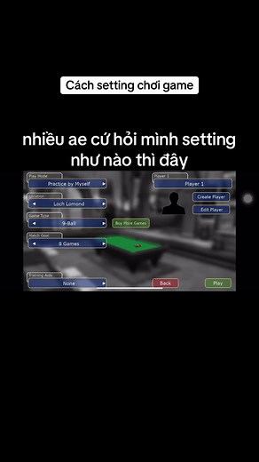Hướng dẫn chỉnh setting game Virtual Pool 4