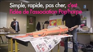 Au conservatoire de musique de Lorient, on propose des ateliers, pour fabriquer sa harpe...en carton ! Un reportage de S. Izad, P. Beaugey, PY. Cheval / avec Pascal Bernard, Menuisier- Association Pop'Harpe Co-Concepteur de la Harpe en Carton - Véronique Musson-Gonneaud, Association Pop'harpe - Co-Concepteur de la Harpe en Carton et Anne Le Signor, Professeur de Harpe - Saint-Malo | France 3 Bretagne