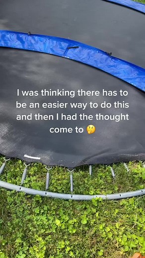 How to take off springs on a trampoline the easy way. Work smarter not harder.