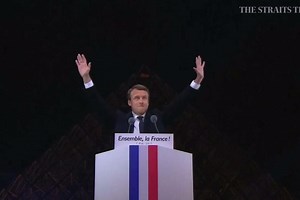Emmanuel Macron ignites the crowd at his Paris victory rally