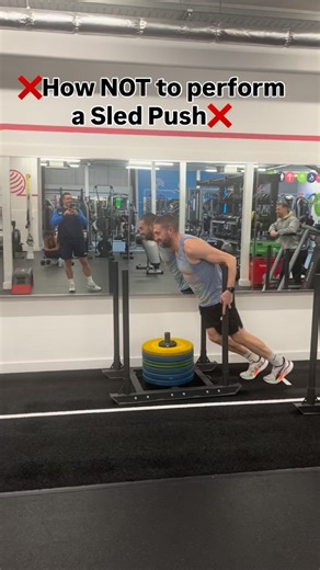 #FormFriday 🛷💨 How to ACTUALLY push a sled (and make it feel lighter): ✅ Get low to recruit as much leg muscle as possible ✅ Brace your core — think moving plank ✅ Short, powerful strides — push the ground away through the balls of your feet ❌ Common mistakes: 🚫 Standing too upright → less horizontal force, more fatigue 🚫 Locked-out arms → power leaks cranky shoulders 🚫 Long strides → slower sled, weaker drive The goal: horizontal force solid posture If your body works as one unit, the sled