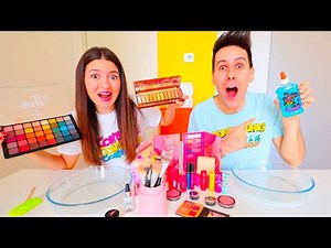 MAKE UP SLIME CHALLENGE!