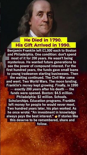 He Died in 1790. His Gift Arrived in 1990.