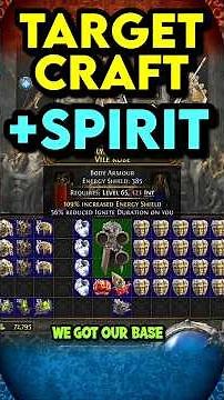 Target Craft +Spirit on Any Armour in Path of Exile 2 #poe2 #crafting #pathofexile2 #shorts