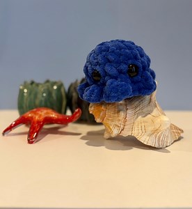 Handmade Crochet Blue Octopus Stuffed Plushie - Etsy