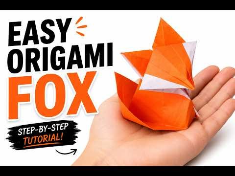 Easy origami in 5 minutes origami fox tutorial for kids & beginners