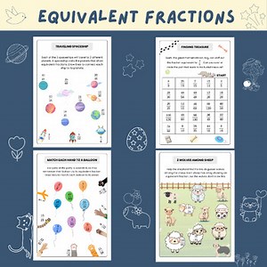 Equivalent Fraction Worksheet, Math game