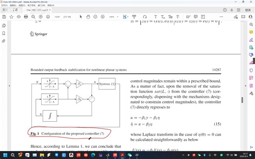 231.【复现】带有未知结构和测量的非线性平面系统的有界输出反馈镇定