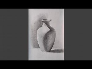 Pot Drawing easy for beginners | Flower Pot Drawing with shading