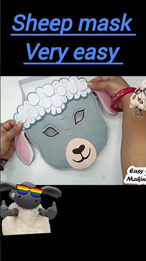sheep mask craft | animal mask craft #maskmaking #sheepcraft #craftideas #animalmask #mask