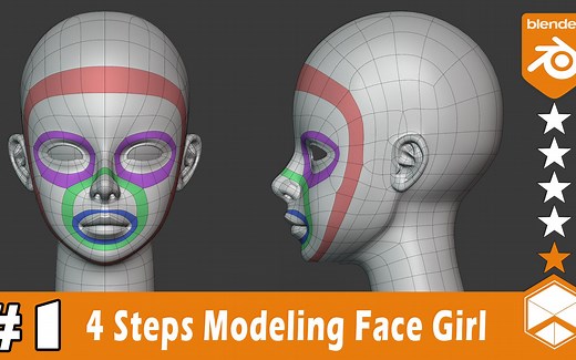 使用 Blender 的简单 3D 人脸建模教程 #1