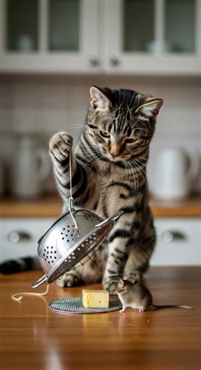 Bruh… this cat set a trap 😼🪤 just waiting for the perfect catch #catsoftiktok #funnycats #petantics