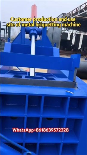 Metal briquetting machine test machine#metalcompactor #steelbars #cans #paintbuckets #scrapiron