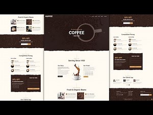 Complete Coffee Shop - Cafe House Website Design Template Using HTML - CSS - JavaScript - 100% Free