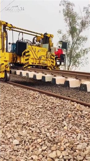 Amazing Railway Track Laying Machine! 🚂 #shorts